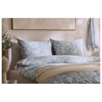 LIVARNO® Bettwäsche Satin, 260 x 240 cm, blau - B-Ware neuwertig