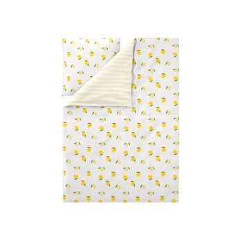 LIVARNO® Mikrofaser-Satin-Bettwäsche, 155 x 220 cm (Zitronen) - B-Ware neuwertig