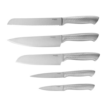 SILVERCREST® Edelstahl-Messerset, 6-tlg. (Edelstahl gebürstet) - B-Ware neuwertig