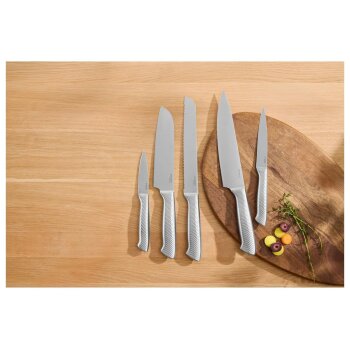 SILVERCREST® Edelstahl-Messerset, 6-tlg. (Edelstahl gebürstet) - B-Ware neuwertig