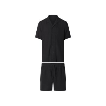 ESMARA MEN Musselin-Pyjama (Schwarz, XXL (60/62)) -...