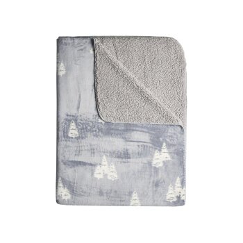 LIVARNO home Teddyfleece-Kuscheldecke, 140 x 180 cm (Grau) - B-Ware Transportschaden Kosmetisch
