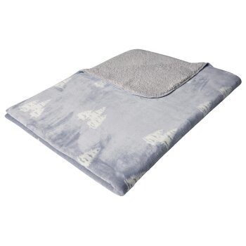 LIVARNO home Teddyfleece-Kuscheldecke, 140 x 180 cm (Grau) - B-Ware Transportschaden Kosmetisch