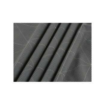 LIVARNO® Mikrofaser Satin Bettwäsche, 240 x 220 cm, Geometrie/Anthrazit - B-Ware neuwertig