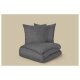 LIVARNO® Mikrofaser Satin Bettwäsche, 240 x 220 cm, Geometrie/Anthrazit - B-Ware neuwertig
