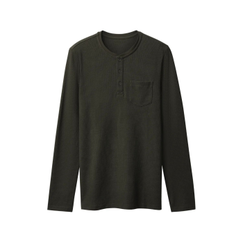 ESMARA MEN Herren Langarmshirt (Dunkelgrün, M...
