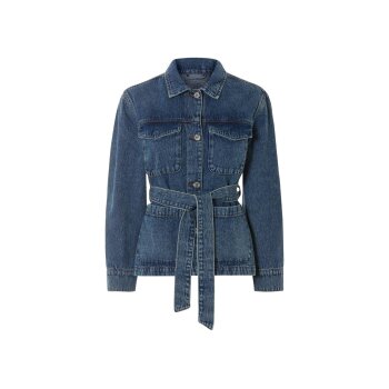 esmara® Damen Jeansjacke, mit modisch überschnittenen Schultern (Blau, 40) - B-Ware neuwertig
