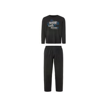 Disney Herren Pyjama (Schwarz, M(48/50)) - B-Ware neuwertig