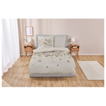 LIVARNO home Bettwäsche, Satin, 240 x 220 cm, beige - B-Ware neuwertig