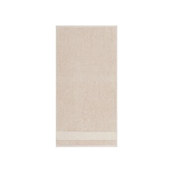 LIVARNO® Frottier-Duschtuch, 70 x 140 cm (grau/gemustert beige) - B-Ware neuwertig