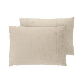 LIVARNO Kissenbezug, Musselin, 2er Set, 60 x 40 cm, beige...