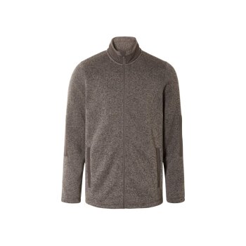 LIVERGY® Herren Jacke aus weichem, wärmendem Fleece (Braun, S(44/46)) - B-Ware neuwertig