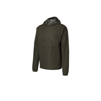 CRIVIT Regenjacke, Halfzip, wasserabweisendes Obermaterial (Olive, S) - B-Ware neuwertig