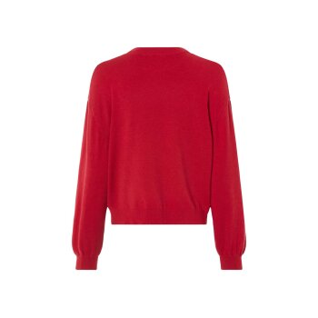 esmara® Damen Strickpullover, mit aufgesetzten Silberperlen (Rot, XS(32/34)) - B-Ware neuwertig