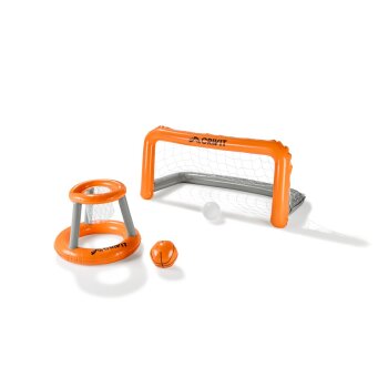 CRIVIT Aufblasbares Pool-Volleyballnetz / Aufblasbares Pool-Tor-und-Korb-Set - B-Ware