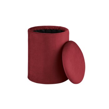 LIVARNO home Hocker, mit Staufach, Samt - B-Ware Transportschaden Kosmetisch