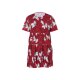 esmara® Damen-Kleid, mit Baumwolle, XXL,  gemustert/rot - B-Ware neuwertig