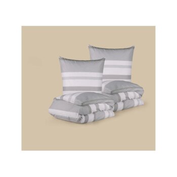 LIVARNO® Renforcé-Bettwäsche-Set, 4-teilig, 135 x 200 cm (Streifen) - B-Ware neuwertig