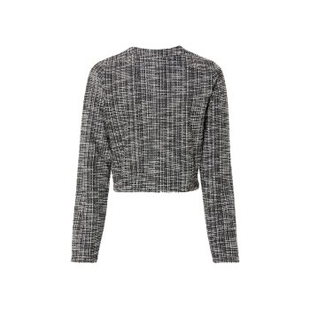 esmara® Damen-Blazer,  im Tweed-Design, 38, schwarz - B-Ware neuwertig