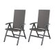 LIVARNO home Klappsessel »Valencia«, 2 Set, verstellbar, grau - B-Ware