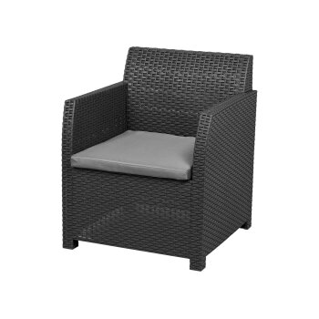 LIVARNO home Loungeset, 4-teilig, anthrazit - B-Ware neuwertig