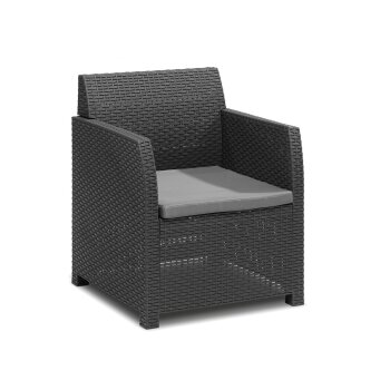 LIVARNO home Loungeset, 4-teilig, anthrazit - B-Ware neuwertig