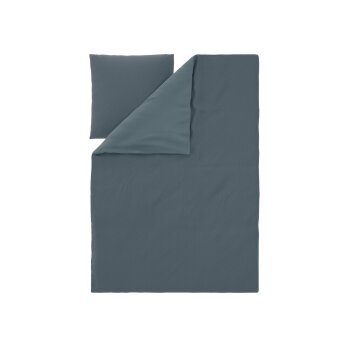 LIVARNO Satin Wendebettwäsche, 140 x 200 cm, marine - B-Ware sehr gut