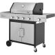 HANSEATIC Gasgrill 4-Brenner Rockford, schwarz/silber - B-Ware
