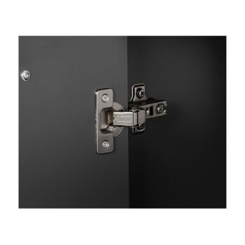 LIVARNO Home Bad-Seitenschrank, in Wellenoptik, anthrazit - B-Ware