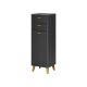 LIVARNO Home Bad-Seitenschrank, in Wellenoptik, anthrazit - B-Ware