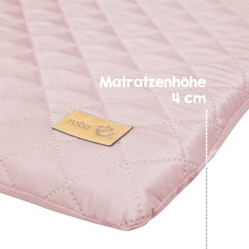 roba Wickelauflage soft roba Style rosa, 85 x 75 cm, abwischbar, mit Hasengesicht Lily  - B-Ware