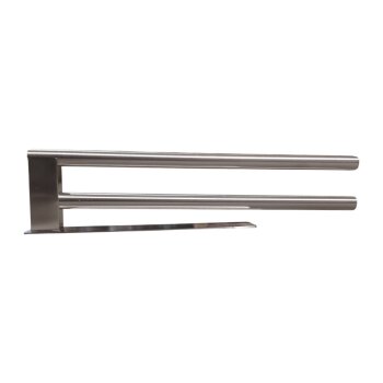 Ribelli Doppelarm-Handtuchhalter, silber - B-Ware