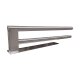 Ribelli Doppelarm-Handtuchhalter, silber - B-Ware