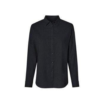 esmara® Damen-Bluse, mit Leinen, 46, schwarz - B-Ware neuwertig