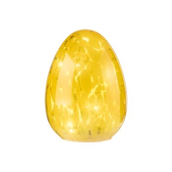 LIVARNO® Osterdekoration Glas Hase / Osterei LED (Ei/gelb) - B-Ware sehr gut