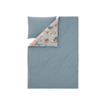 LIVARNO® Bettwäsche, Mikrofaser Satin, 140 x 200 cm, Blumen - B-Ware neuwertig