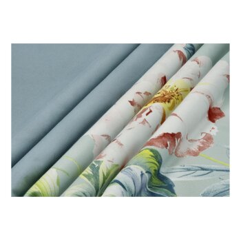 LIVARNO® Bettwäsche, Mikrofaser Satin, 140 x 200 cm, Blumen - B-Ware neuwertig