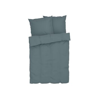 LIVARNO home Bettwäsche, aus Lyocell-Satin, 200 x 220 cm, grau - B-Ware neuwertig