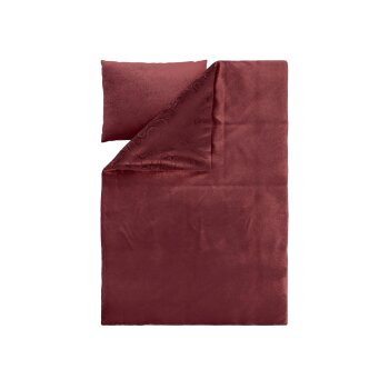 LIVARNO ® Plüsch Wendebettwäsche, 140 x 200 cm, rot - B-Ware neuwertig