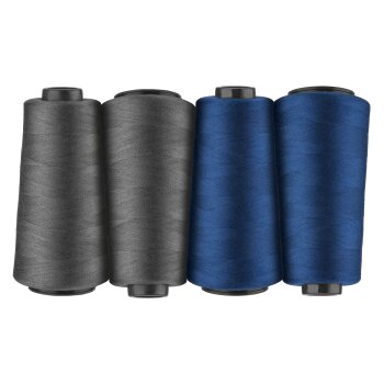 crelando® 4er Set Overlock Nähgarn, 2.500 m,...