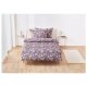 LIVARNO home Bettwäsche, Mikrofaser, 240 x 220 cm, Blumen/lila - B-Ware neuwertig