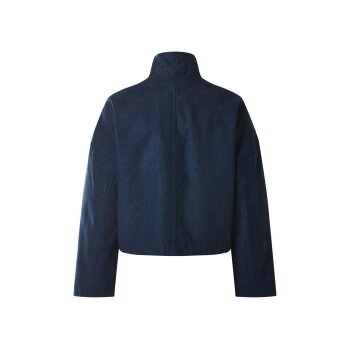 esmara® Damen-Jacke, aus Velours, S, navy - B-Ware neuwertig