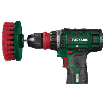 PARKSIDE® Polsterbürsten / Polieraufsatz- und Schwammset / Polieraufsätze (Bürsten für Polster 4tlg.) - B-Ware neuwertig