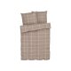 LIVARNO home Bettwäsche, aus Feinbiber, 200 x 220 cm, Karo/braun - B-Ware sehr gut