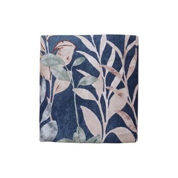 LIVARNO home Mikrofaser-Satin-Bettwäsche, 140 x 200 cm, 70 x 90 cm, dunkelblau/Floral - B-Ware sehr gut