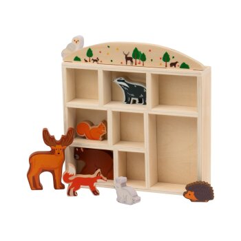 lupilu® Holztiere-Box Wald, Waldtiere - B-Ware neuwertig