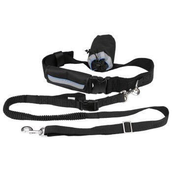 ZOOFARI® Joggingleine / Schleppleine / Hundehalsband mit Hundeleine (Joggingleine mit Bauchgurt) - B-Ware neuwertig
