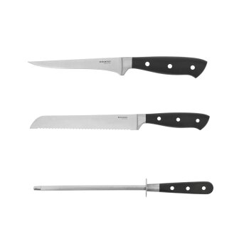 SILVERCREST® Brotmesser / Ausbeinmesser / Wetzstahl -...