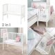 roba safe asleep® Beistellbett, 2in1 mit Barriere, holz/weiß - B-Ware Transportschaden Kosmetisch