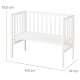 roba safe asleep® Beistellbett, 2in1 mit Barriere, holz/weiß - B-Ware Transportschaden Kosmetisch
